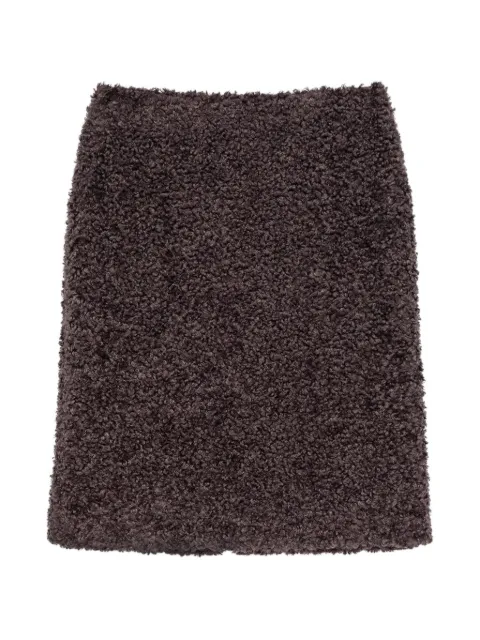 MSGM bouclé-effect midi skirt