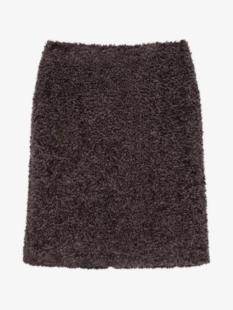 MSGM bouclé-effect midi skirt