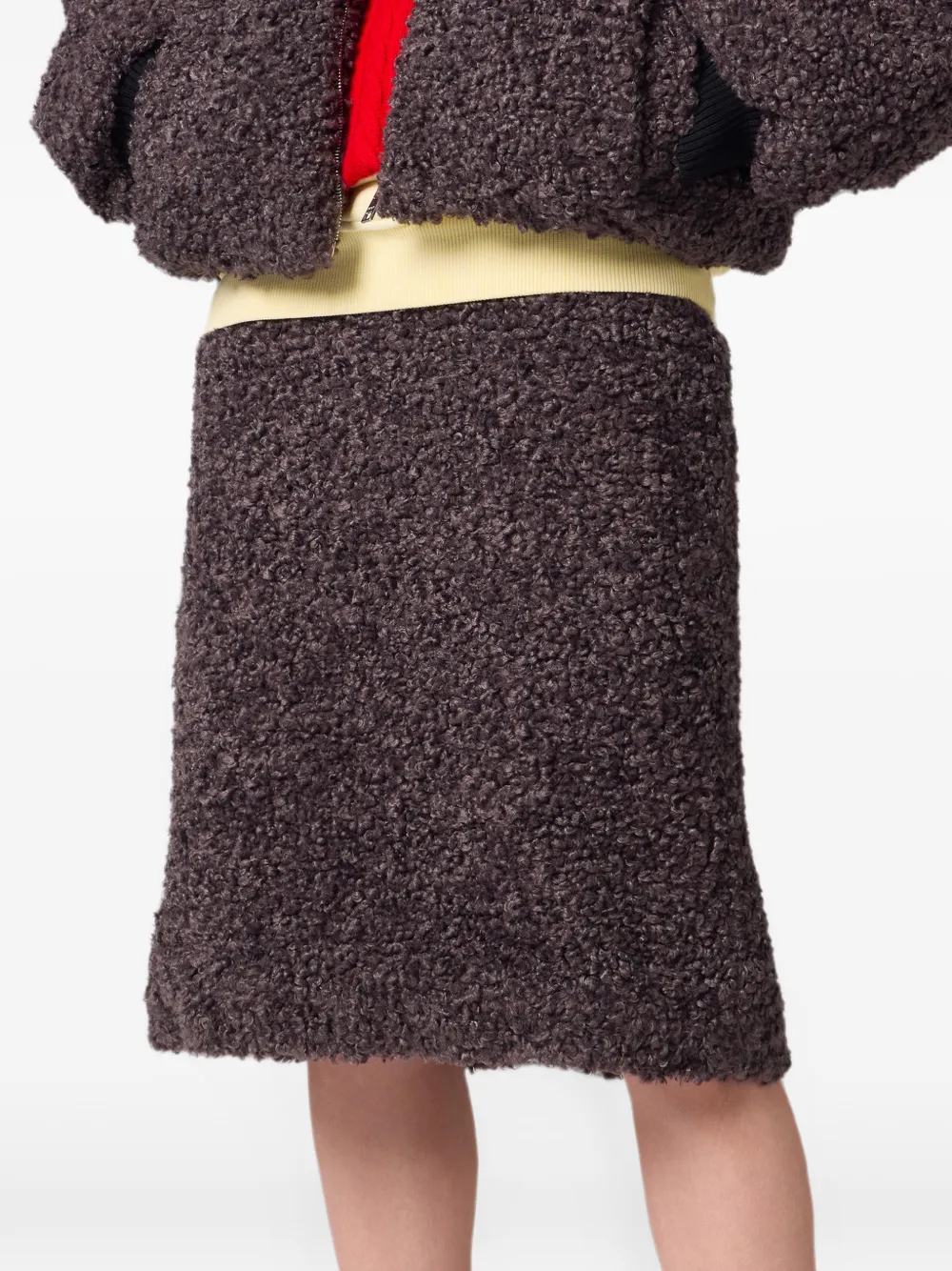 MSGM Rok met bouclé-effect Bruin