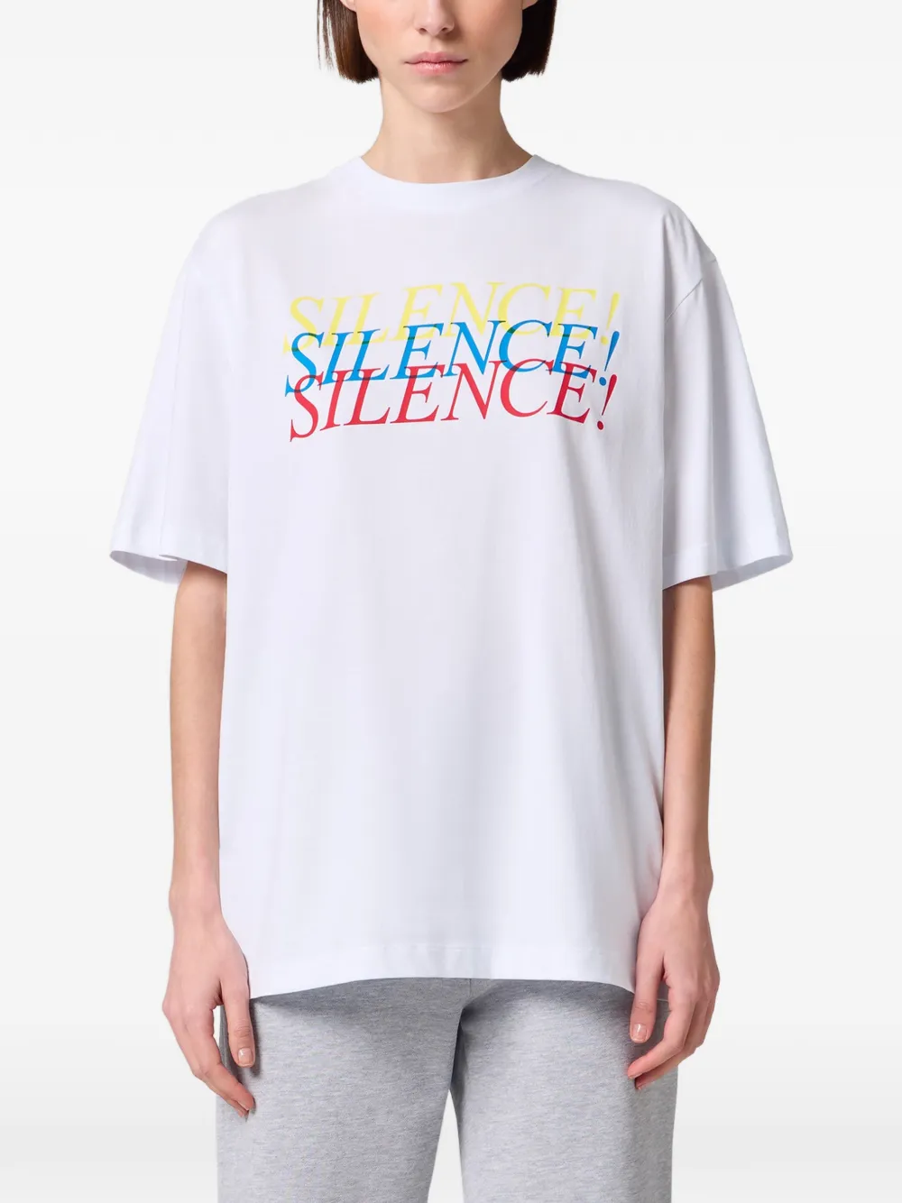 MSGM T-shirt met tekst Wit