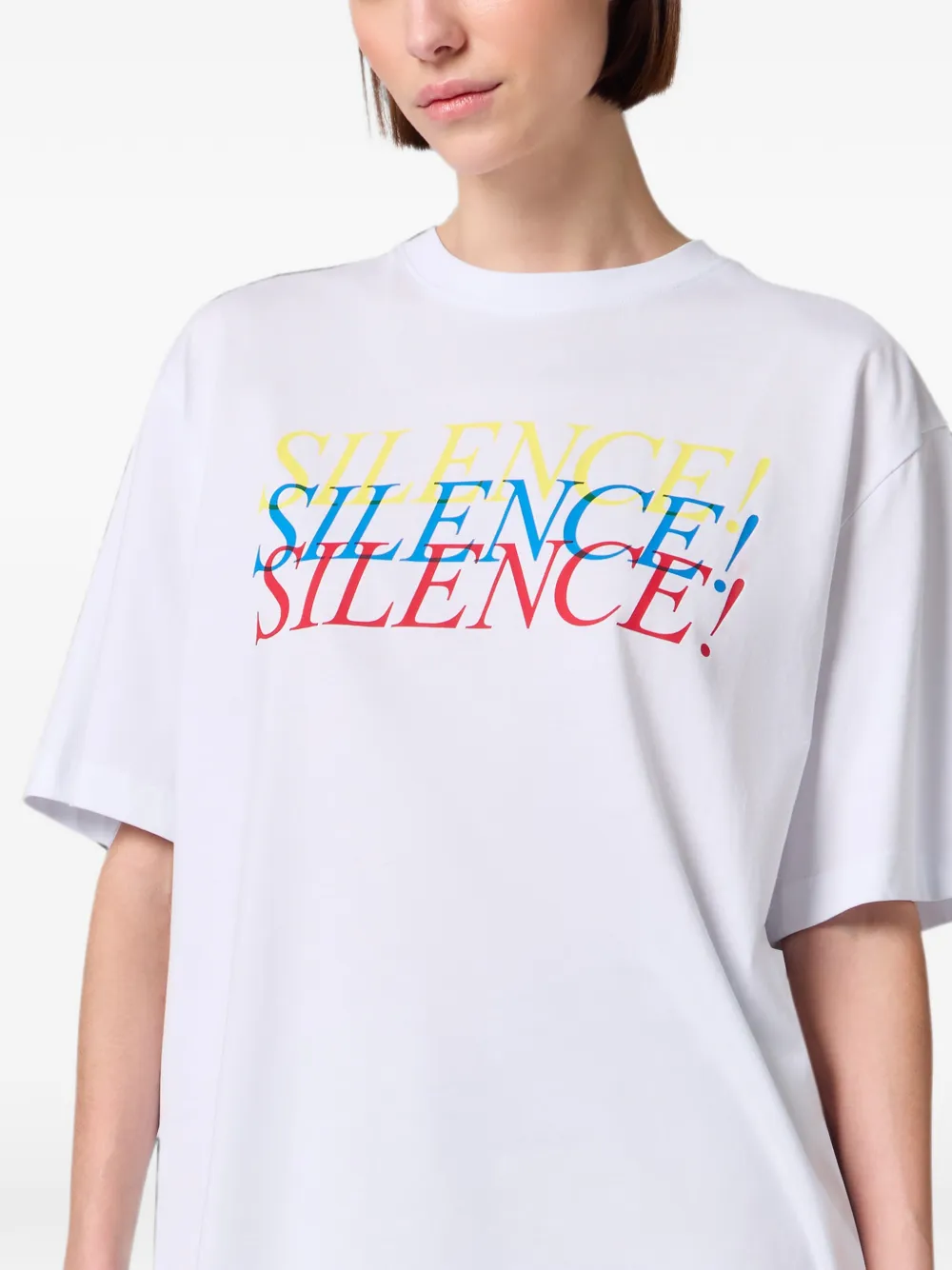 MSGM T-shirt met tekst Wit