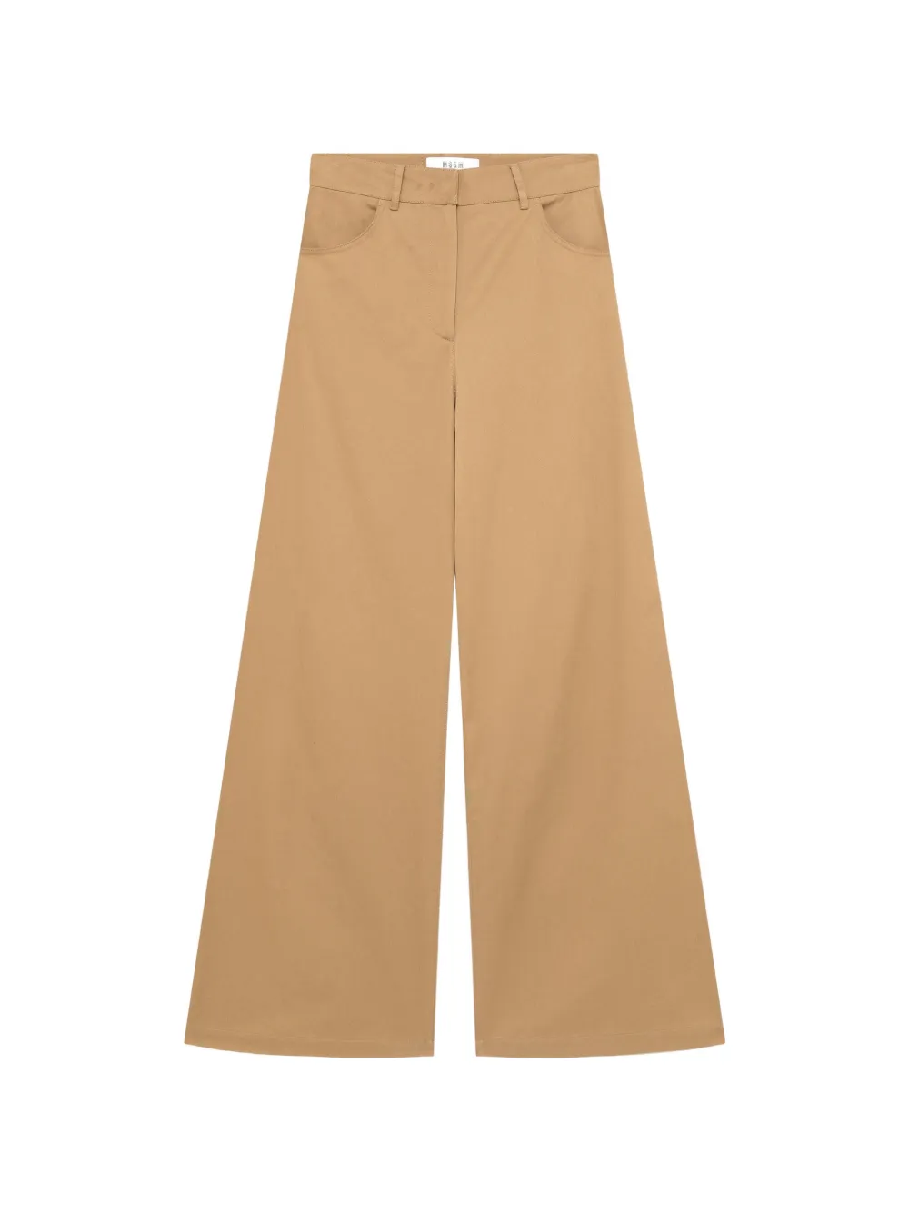 MSGM 로고 패치 와이드 팬츠 | 뉴트럴 | Image 1