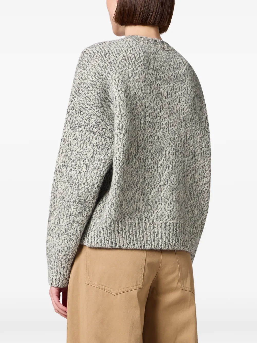 MSGM Marl gebreide trui met argyle-patroon Grijs