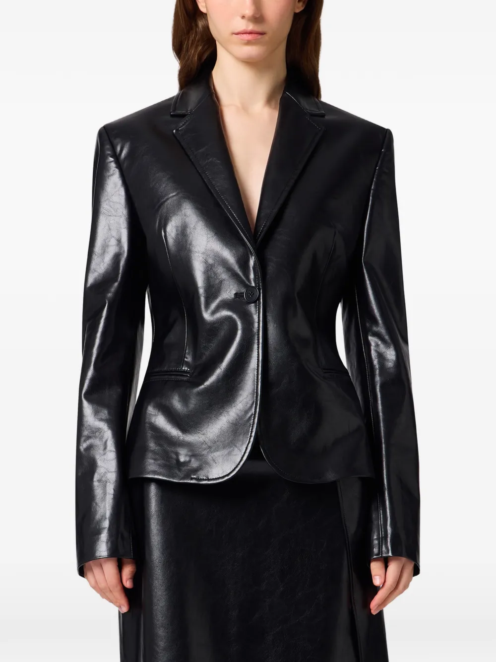 MSGM Jack met enkele rij knopen Zwart