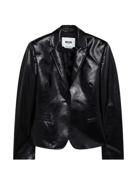 MSGM notched-lapels single-breasted jacket