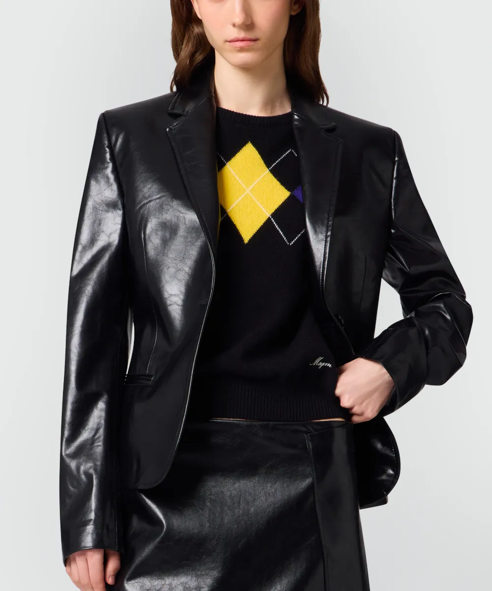MSGM Jack met enkele rij knopen Zwart