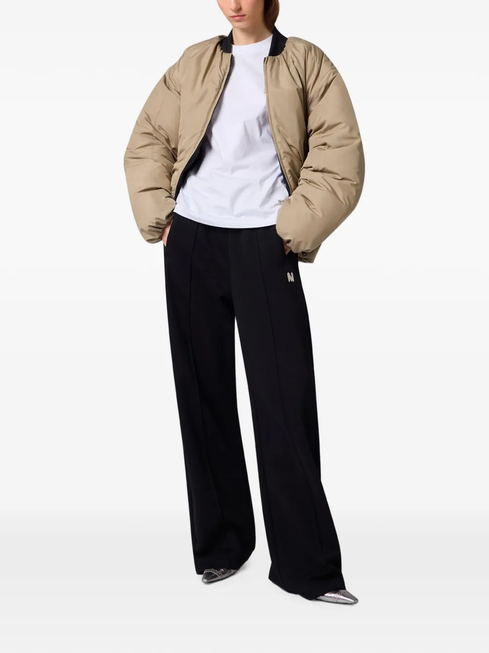 MSGM T-shirt met geborduurd logo Wit