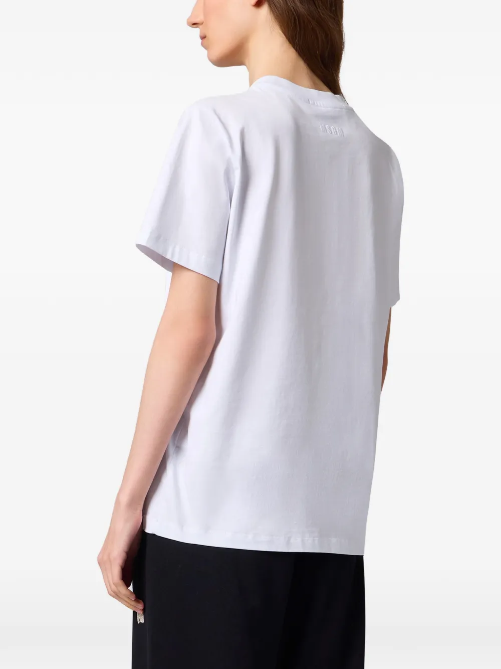 MSGM T-shirt met geborduurd logo Wit