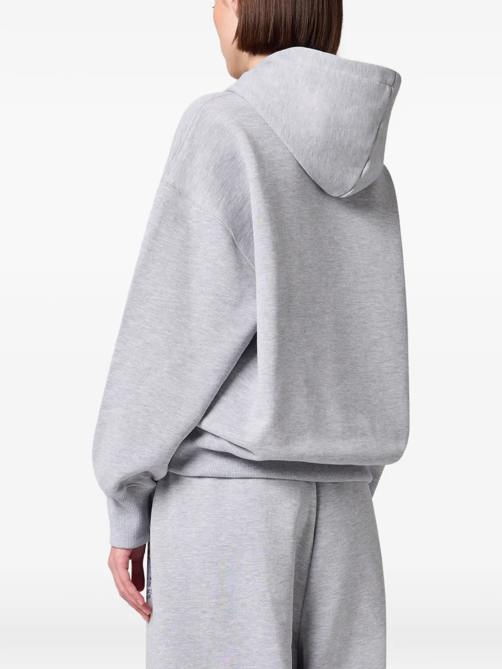 MSGM Hoodie met logoprint en trekkoord Grijs