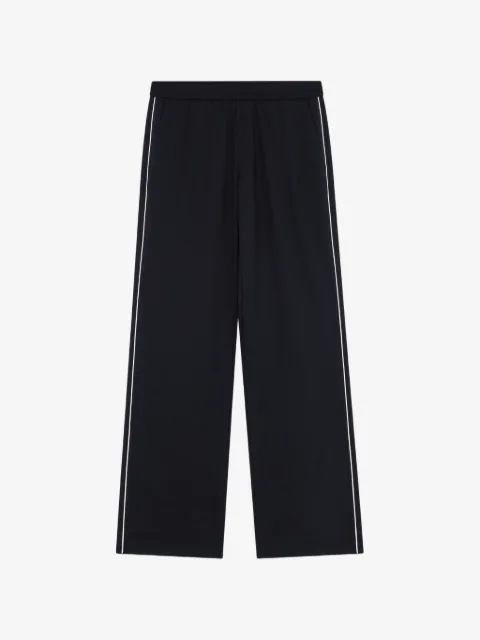 MSGM pantalon à taille élastiquée et bordures passepoilées