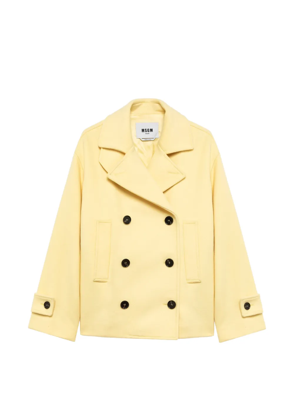 MSGM double-breasted button-cuff jacket | Yellow | Image 1