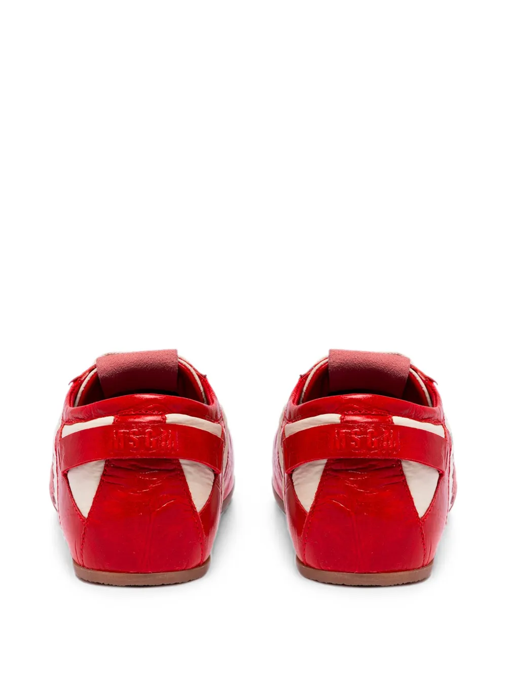 MSGM logo-patch panelled sneakers Rood