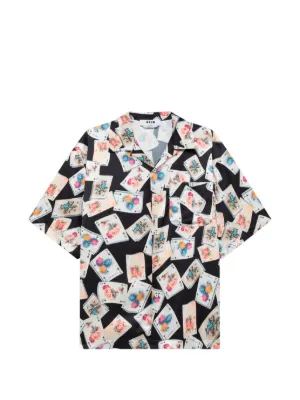 Sacai race-car tropical-print Shirt | White | FARFETCH
