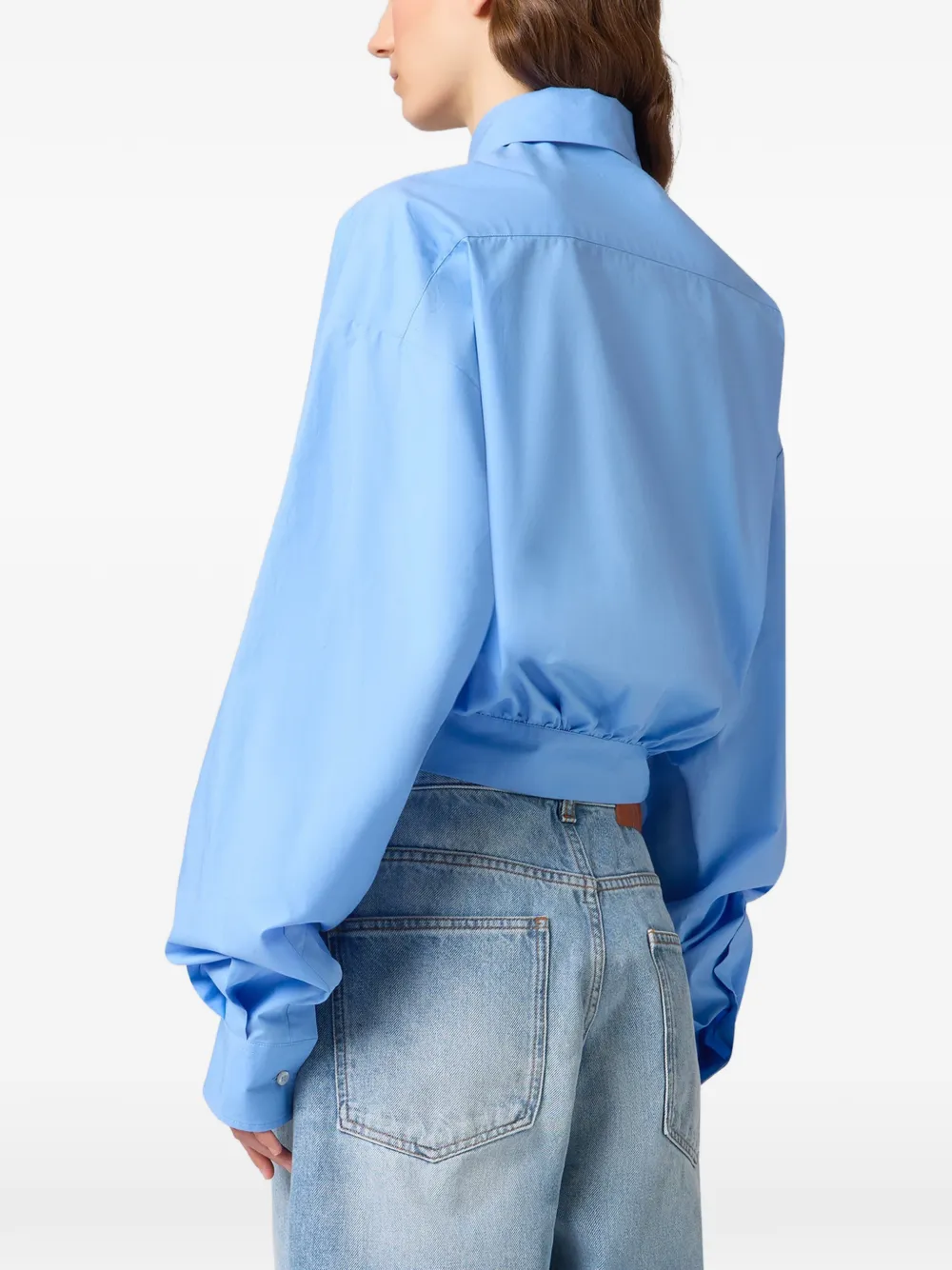 MSGM Cropped blouse Blauw