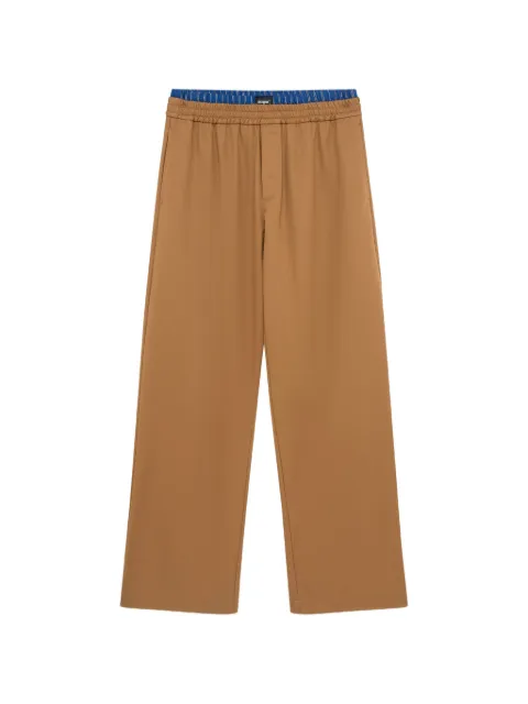 MSGM layered-waistband straight-leg trousers