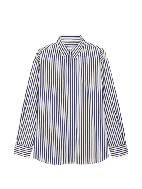 AMI Paris large striped cotton shirt with removable collar