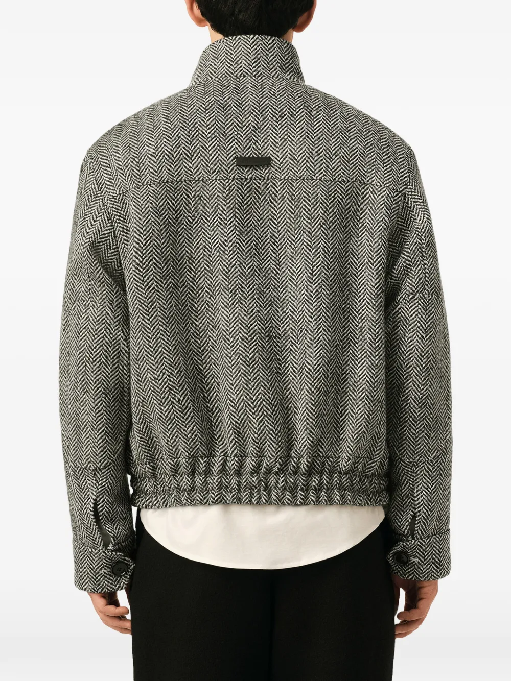 AMI Paris Harrington wollen gewatteerde jas Wit