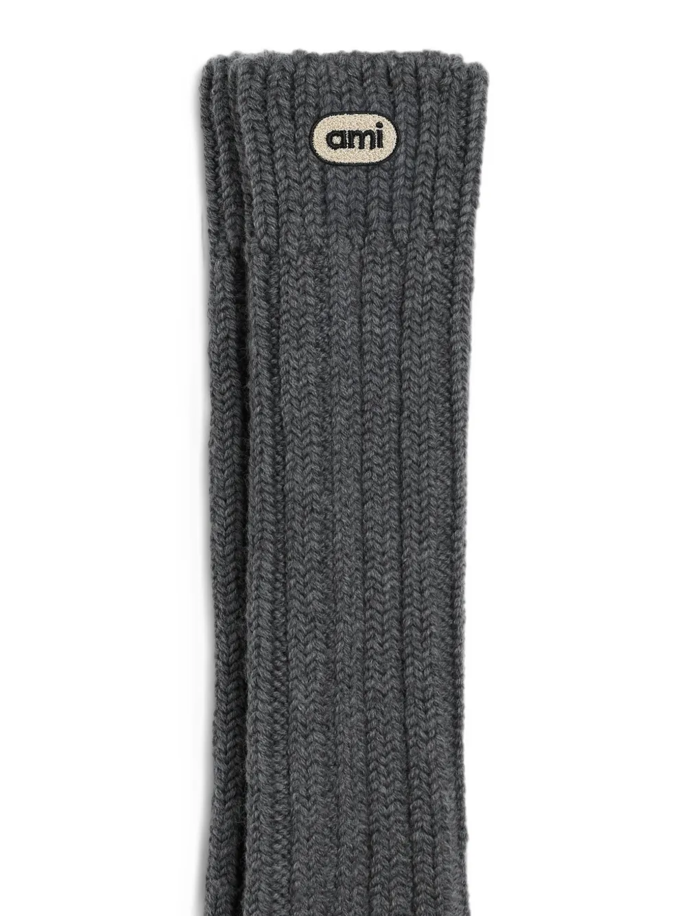AMI Paris Wollen sokken met Ami-patch Grijs