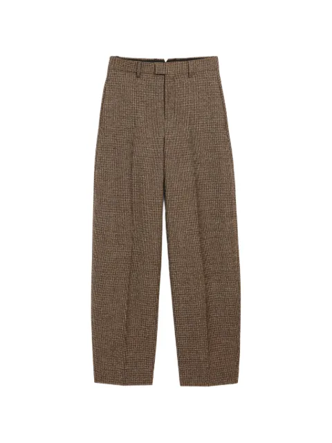 AMI Paris Houndstooth balloon-fit wool trousers