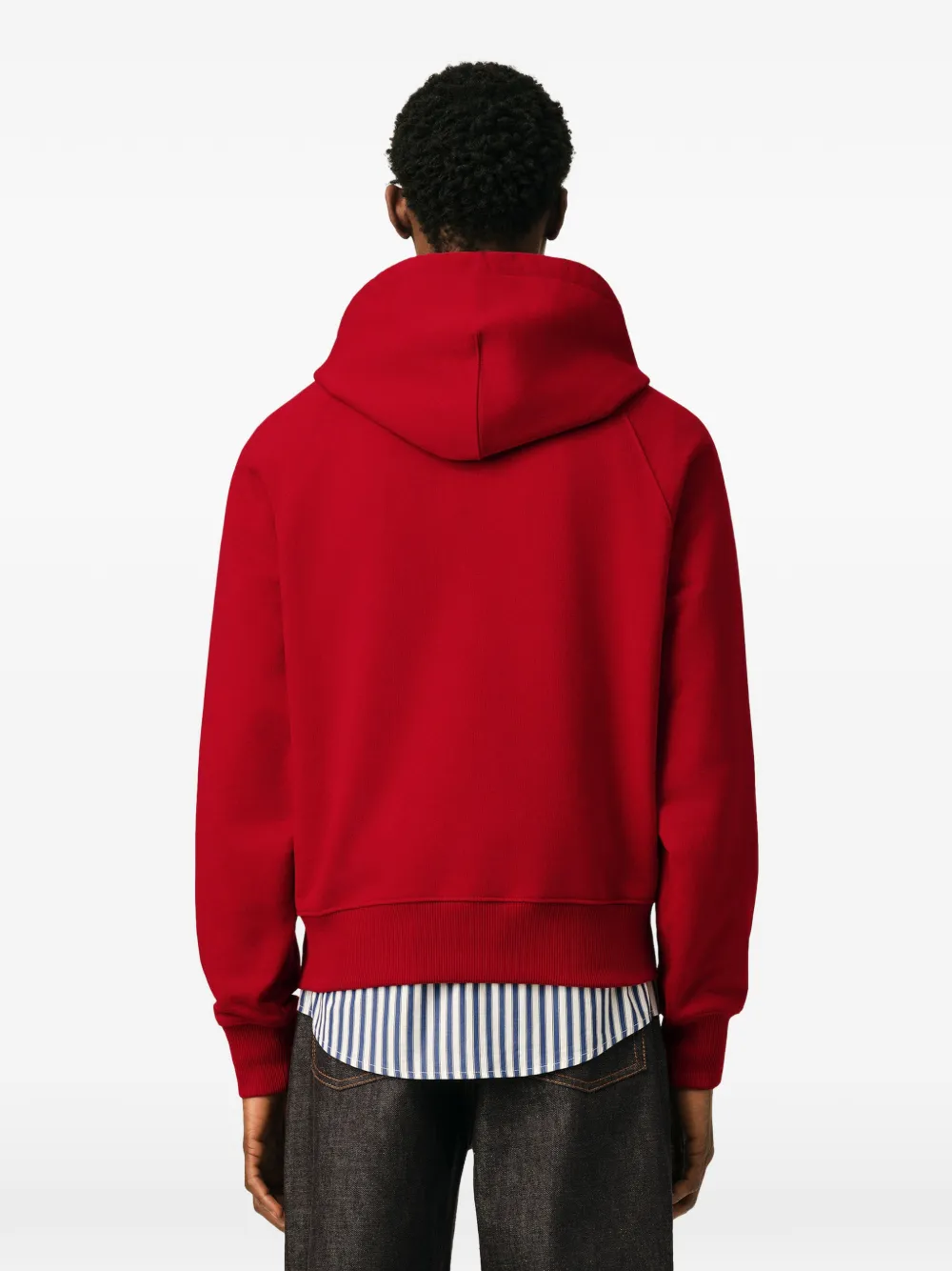 AMI Paris Katoenen hoodie met -borduurwerk Rood