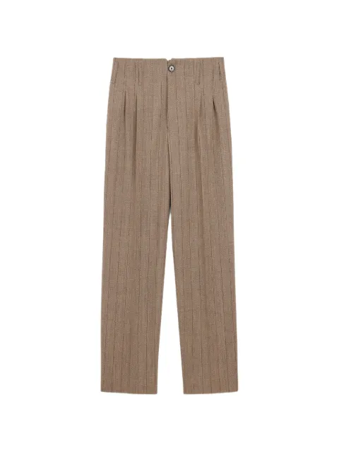 AMI Paris pantalones de lana con pinzas y motivo de rayas
