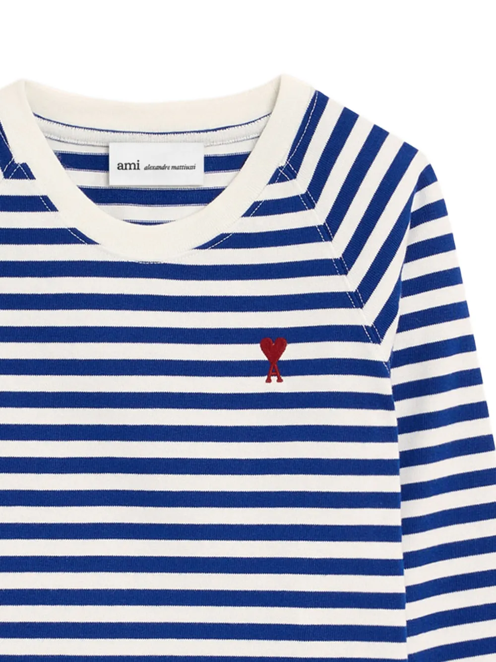 AMI Paris Mariniere katoenen T-shirt met Ami de Coeur Blauw