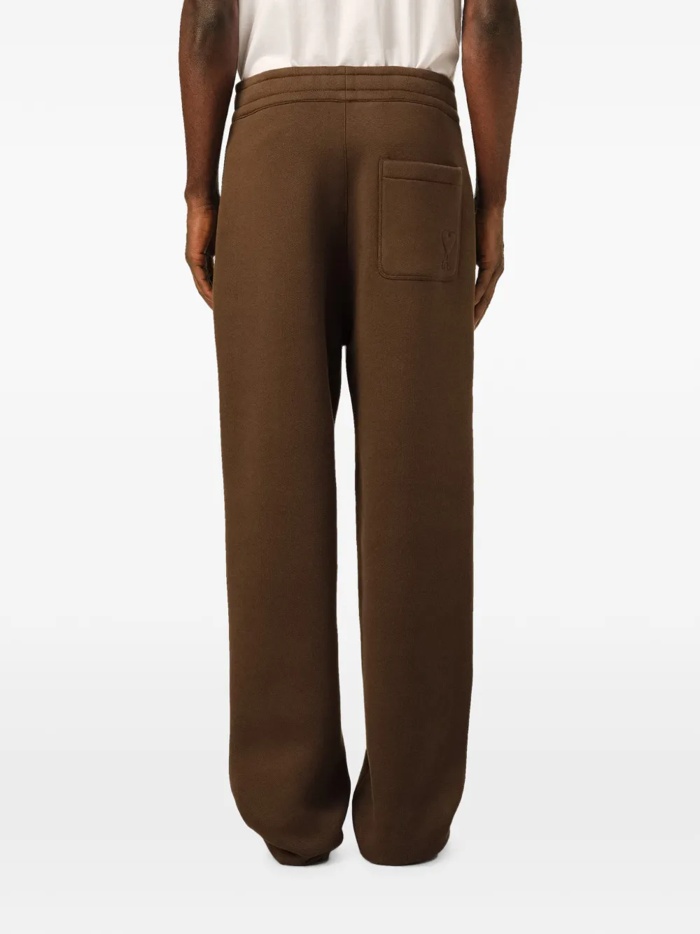 AMI Paris Katoenen trainingsbroek met Ami de Coeur-reliëf Bruin