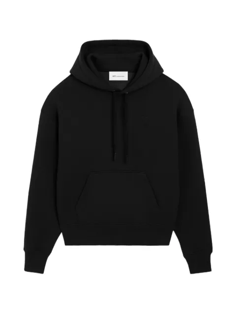 AMI Paris cotton hoodie with embossed Ami de Coeur