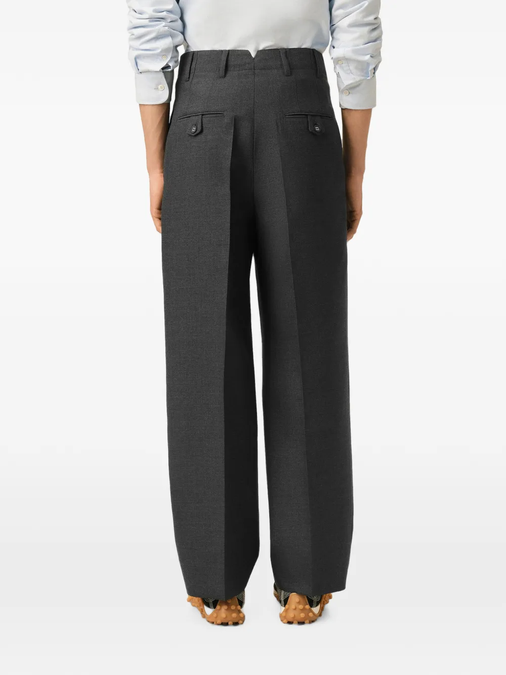 AMI Paris High-waist wollen broek Grijs