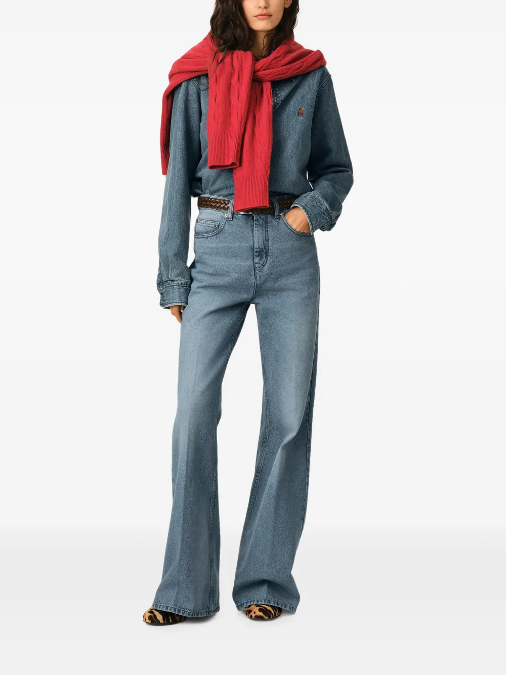 AMI Paris Flared jeans Blauw