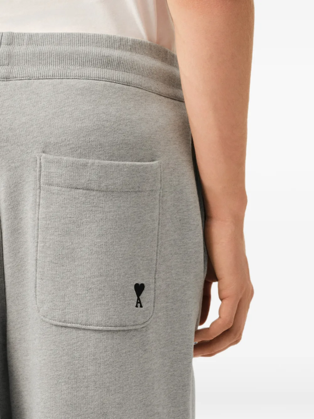 AMI Paris Katoenen trainingsbroek met Ami de Coeur Grijs
