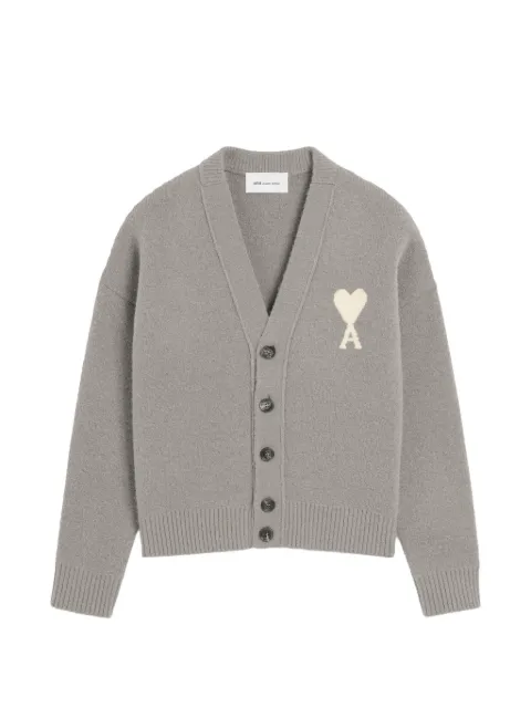 AMI Paris alpaca cardigan with Ami de Coeur