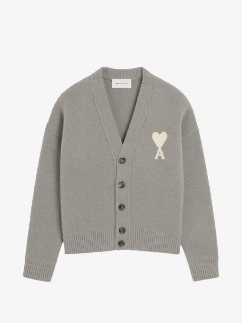 AMI Paris alpaca cardigan with Ami de Coeur