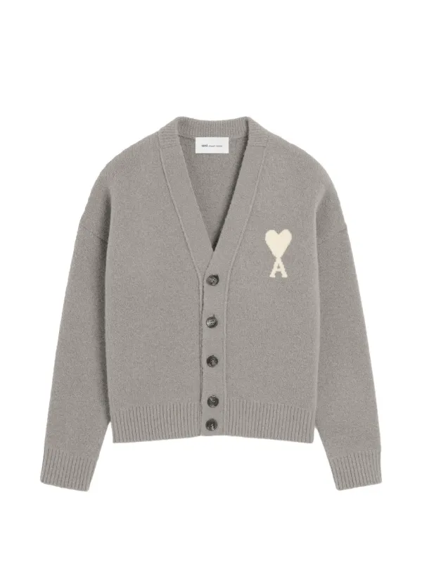 ami paris ハートロゴ カーディガン グレー 36899050_69191952_600.jpg