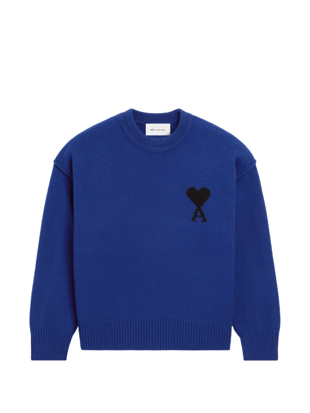 AMI Paris Crewneck wool sweater with Ami de Coeur
