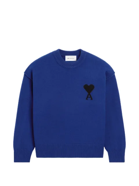 AMI Paris pull col rond en laine avec Ami de Cœur