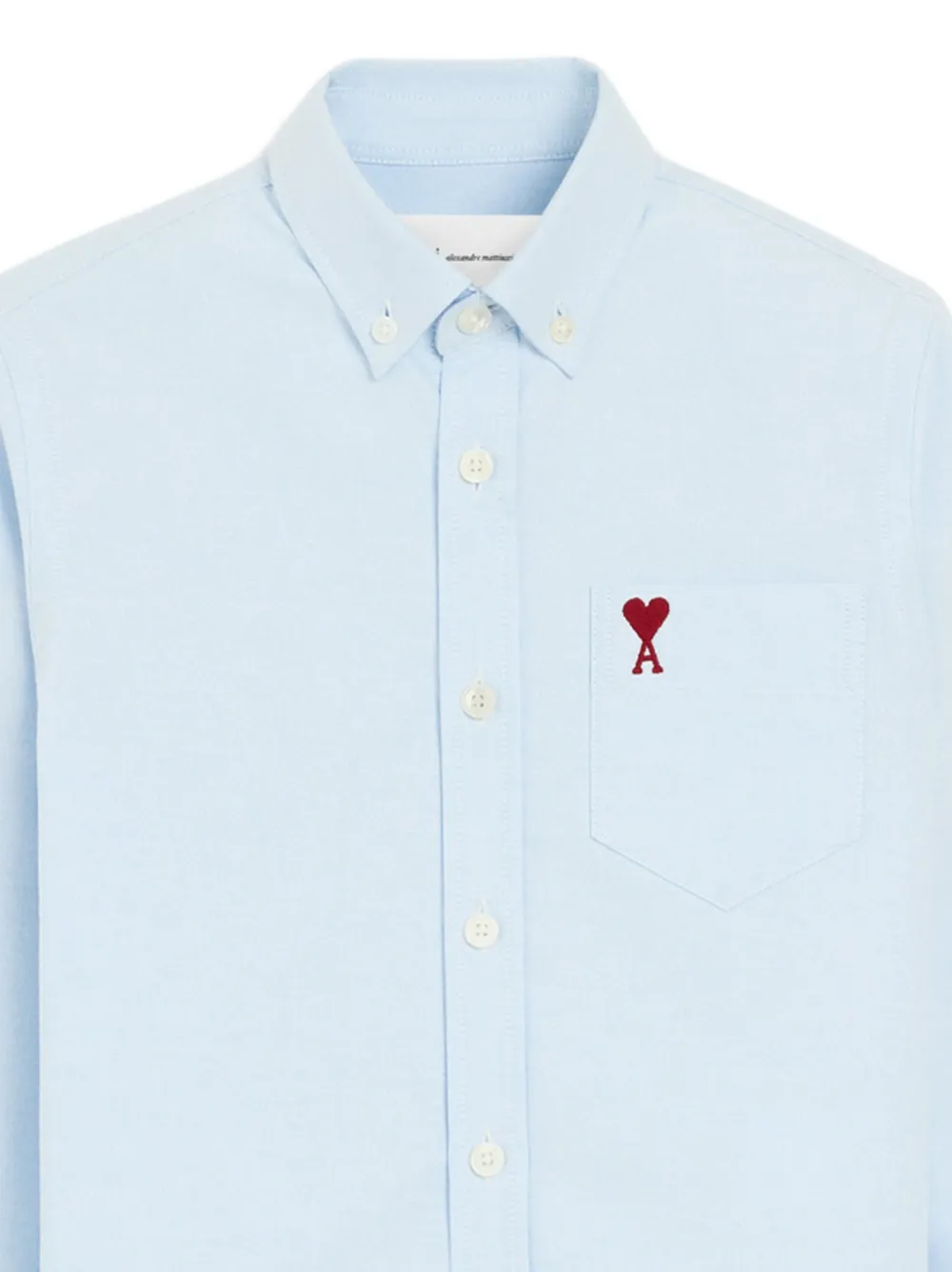 AMI Paris Katoenen shirt met Ami de Coeur Blauw