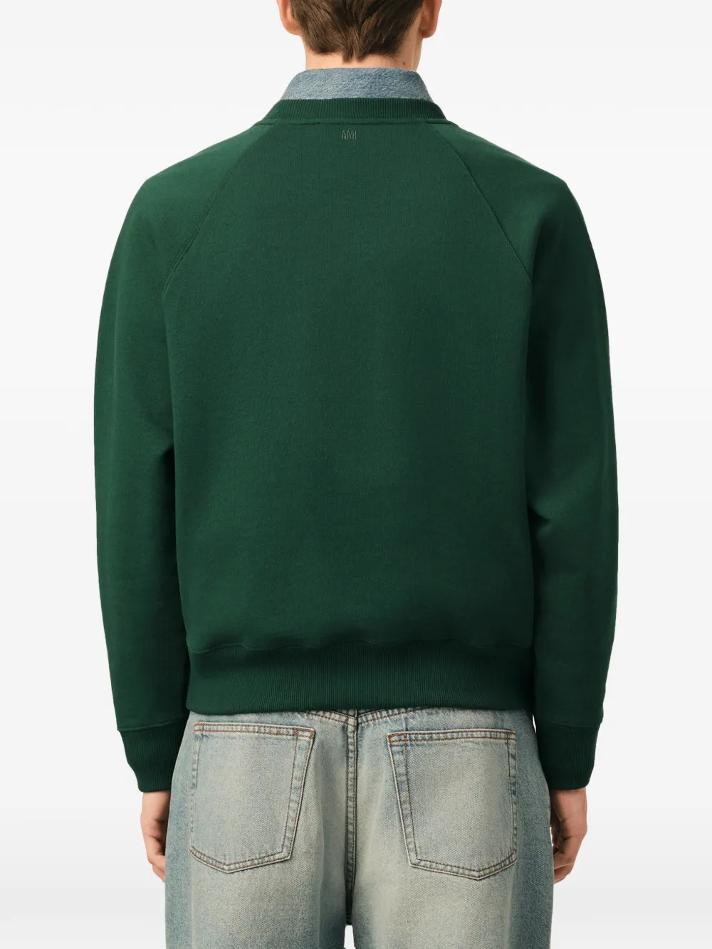 AMI Paris Katoenen sweater met tekst Groen