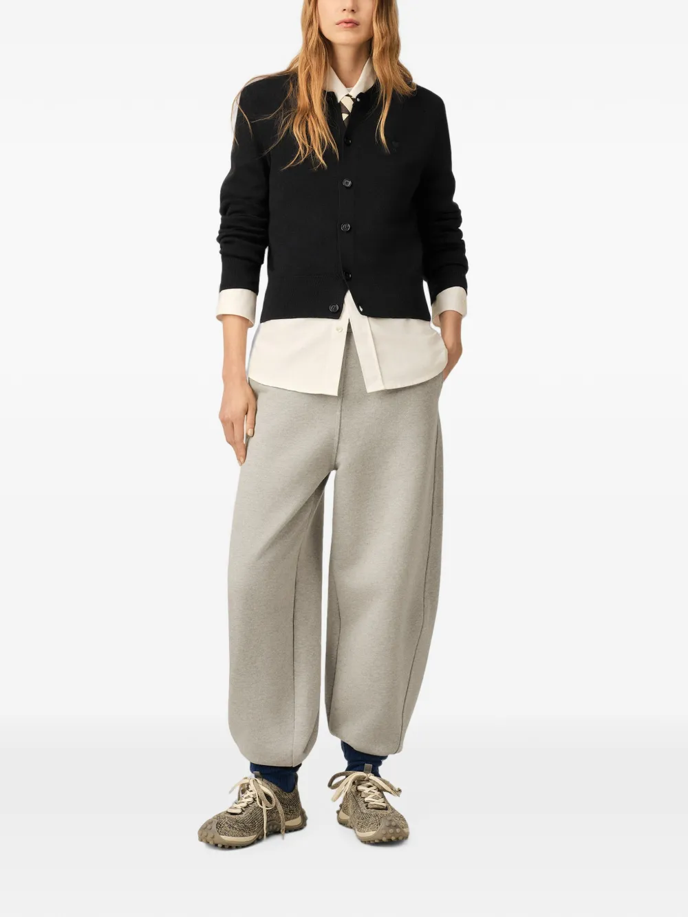 AMI Paris Ami de Coeur vest met ronde hals Zwart