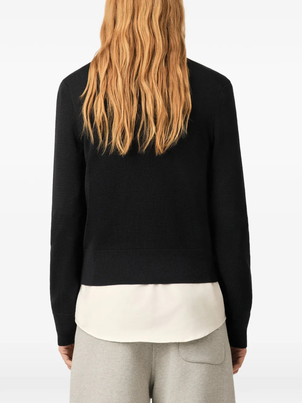 AMI Paris Ami de Coeur vest met ronde hals Zwart