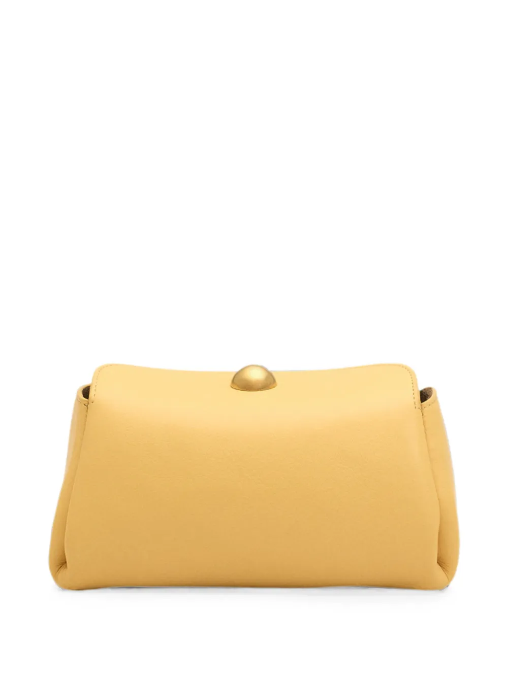 AMI Paris Leren Carrousel mini-tas Geel