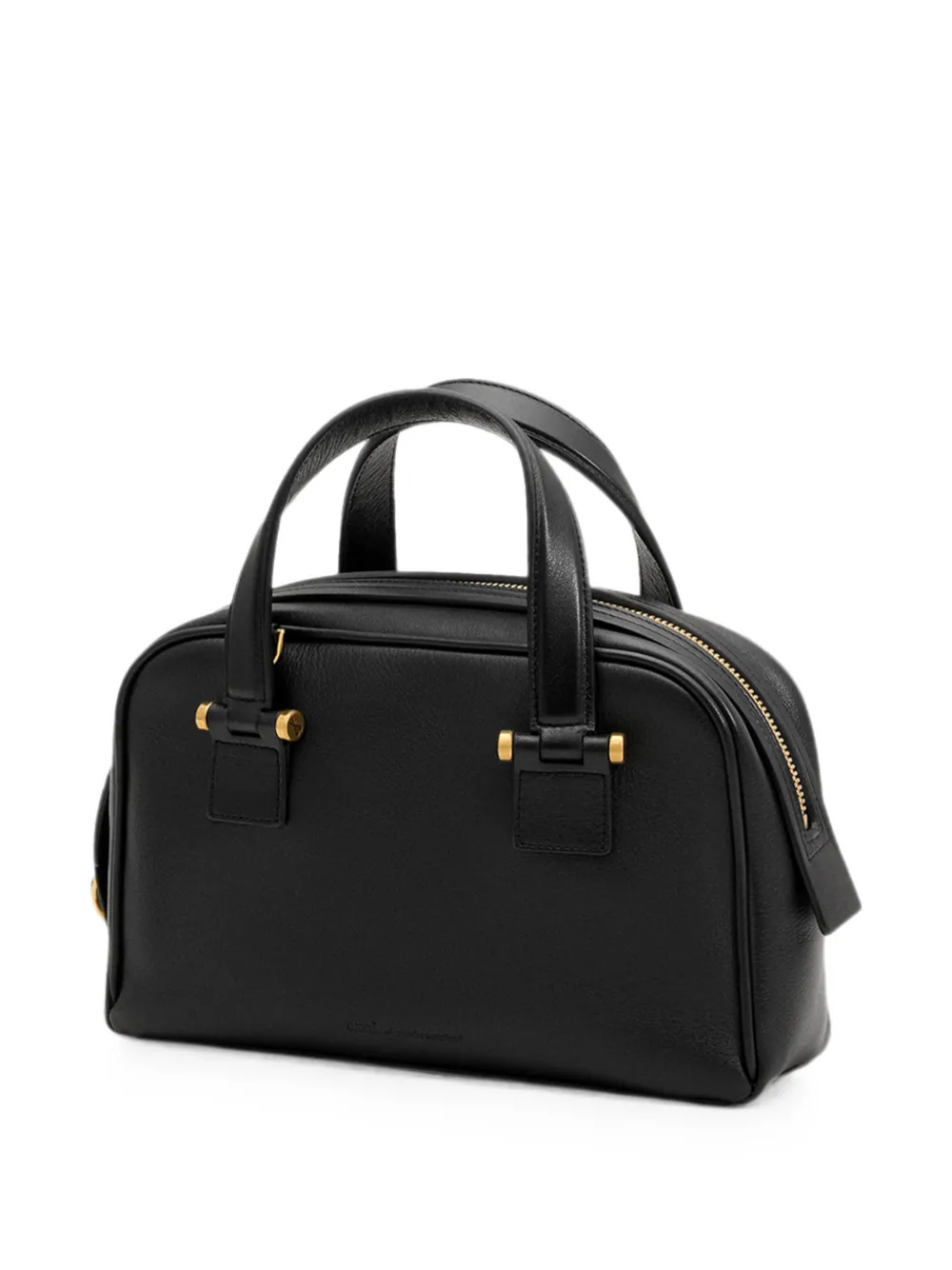AMI Paris Kleine leren Georges bowlingtas Zwart