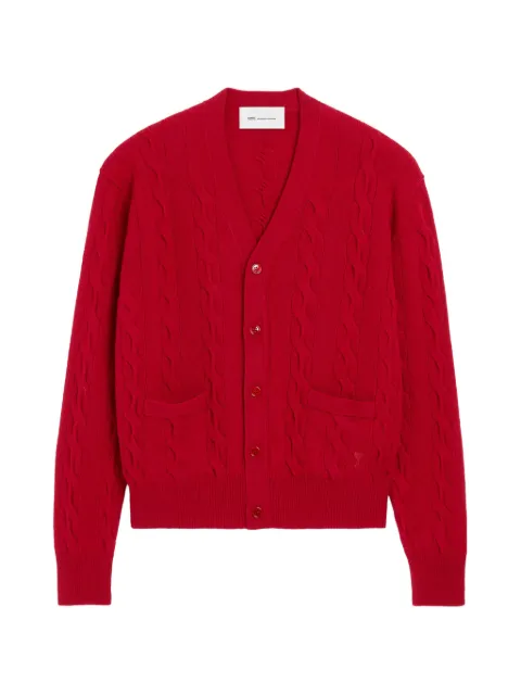 AMI Paris cable wool cardigan