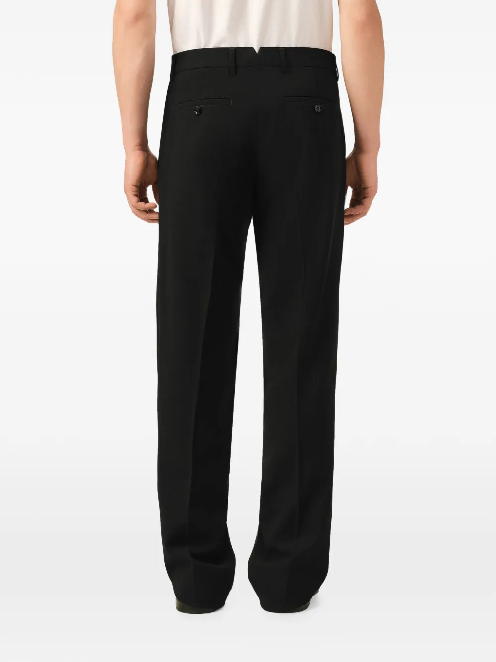 AMI Paris Wollen straight broek Zwart