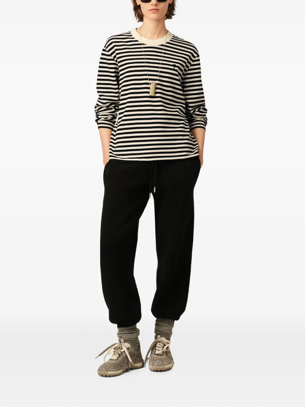 AMI Paris Mariniere cotton T-shirt with Ami de Coeur | T-Shirts & Jersey Shirts | Image 2