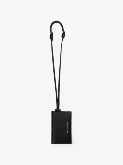 AMI Paris Etienne strap taurillon-leather envelope card holder