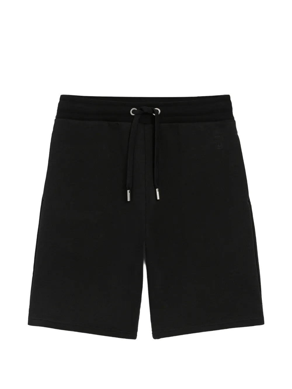 AMI Paris black cotton embossed Ami De Coeur shorts - Nero