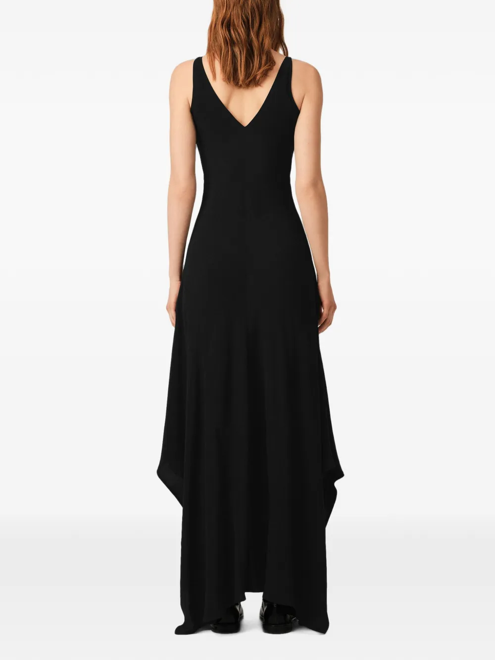 AMI Paris Maxi-jurk van zijdeblend Zwart