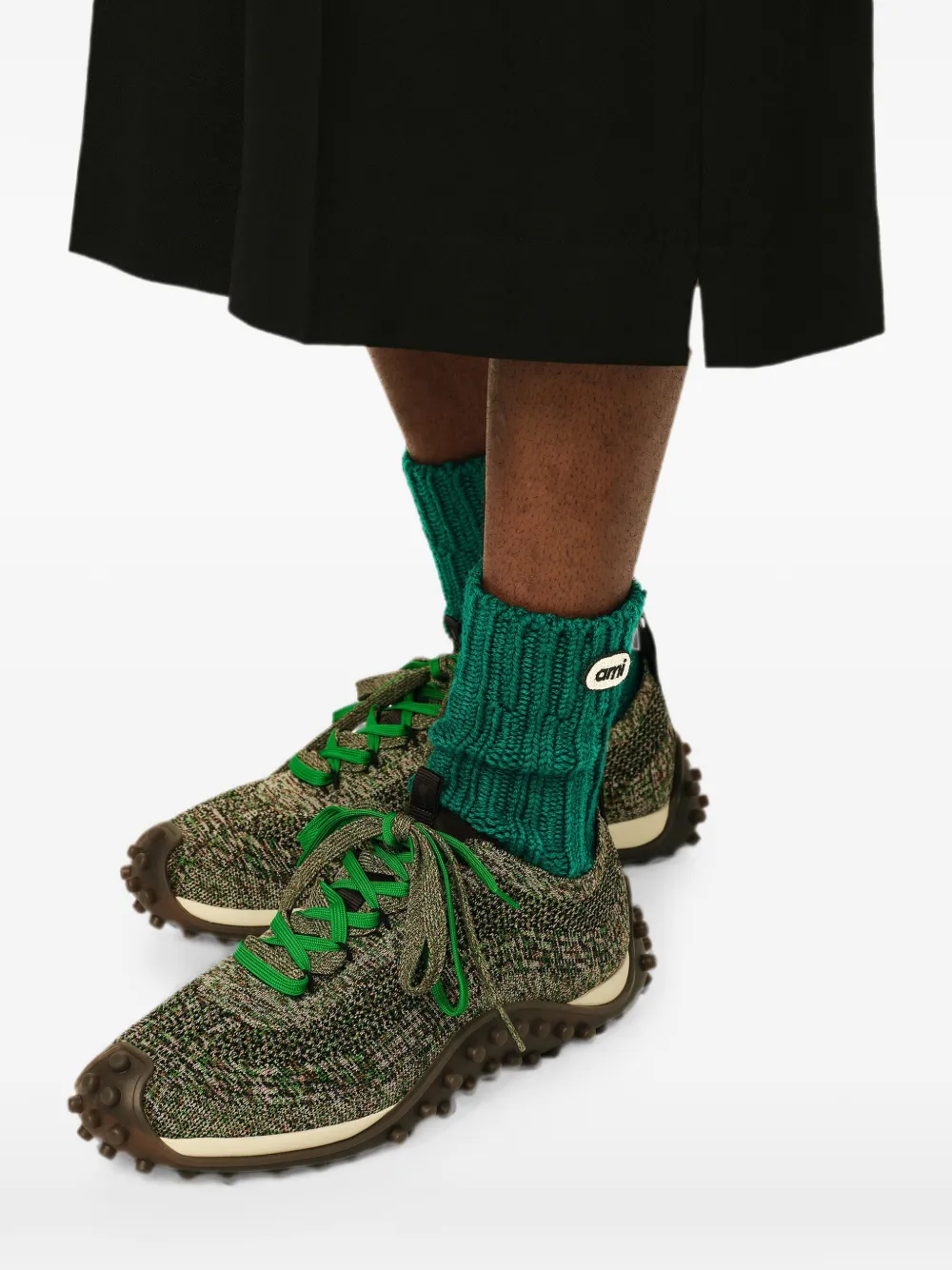 AMI Paris Gebreide Mirage sneakers Groen