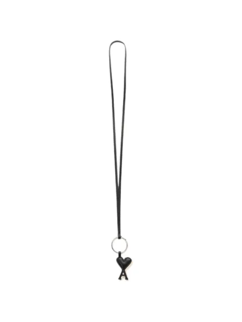 AMI Paris cowhide leather keyring with Ami de Coeur